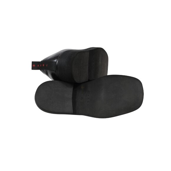 Marni Mens Square Toe Platform Loafers US 12 45 Black Nylon Padded Derby Slip On - Picture 10 of 11